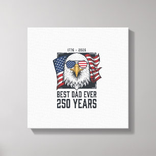 Bester Vater Aller Zeiten 250 Jahre Patriotischer Leinwanddruck