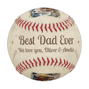 Bester Vater Aller Zeiten 2 Foto-Andenken-Geschenk Baseball