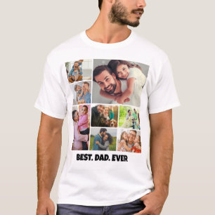 Bester Vater Aller Zeiten – 8-Foto-Collage-Rahmenv T-Shirt