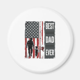 Bester Vater Aller Zeiten Angel Flagge Vintage Vek Magnet
