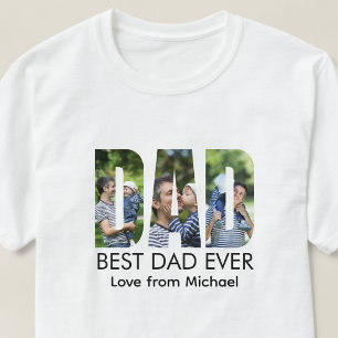Bester Vater aller Zeiten Brief Foto T-Shirt