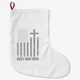 Bester Vater Aller Zeiten Christlicher Patriotisch Großer Weihnachtsstrumpf
