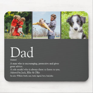 Bester Vater aller Zeiten Definition Foto Grau Mousepad