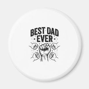 Bester Vater Aller Zeiten Fist Bump Vintage-Shirt- Magnet