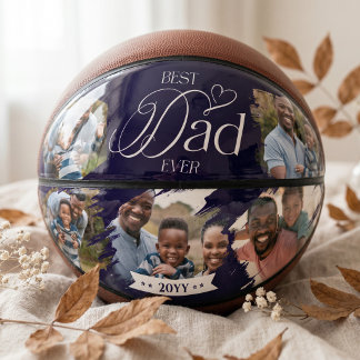Bester Vater aller Zeiten Foto-Collage-Geschenk fü Basketball