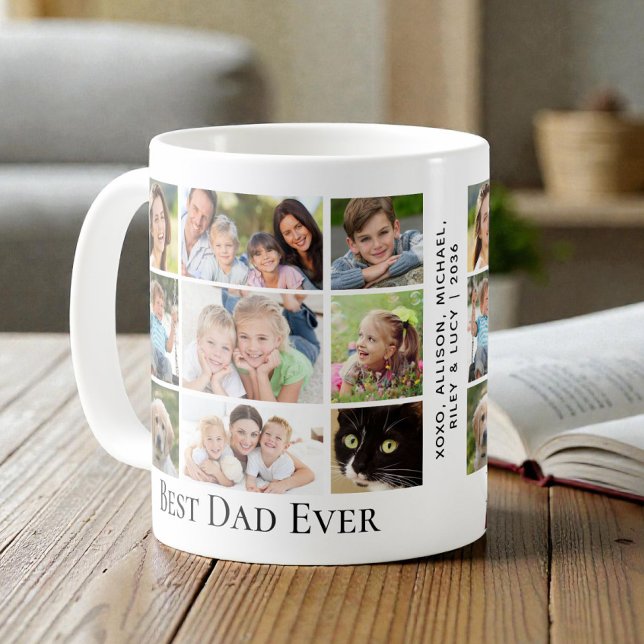 Bester Vater Aller Zeiten Foto-Collage Kaffeetasse (Best Dad Ever Photo Collage Coffee Mug)