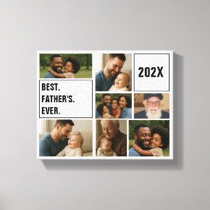 Bester Vater Aller Zeiten Foto-Collage und individ Leinwanddruck