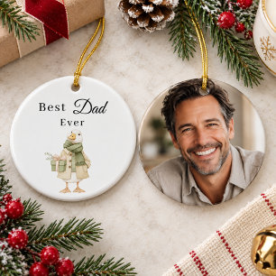 Bester Vater Aller Zeiten Gans Foto Keramik Ornament