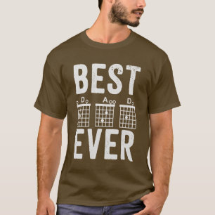 Bester Vater Aller Zeiten Gitarrenakkorde Musiker T-Shirt
