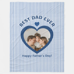 Bester Vater Aller Zeiten Herz Foto Karte Minimali Fleecedecke
