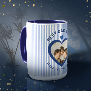 Bester Vater Aller Zeiten Herz Foto Karte Minimali Tasse