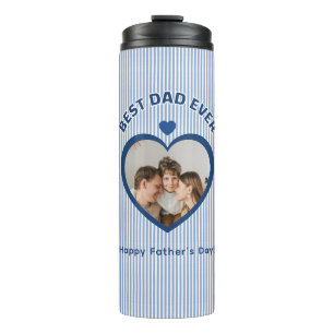 Bester Vater Aller Zeiten Herz Foto Karte Minimali Thermosbecher