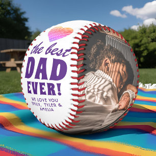 Bester Vater Aller Zeiten Herz Vater 2 Familienfot Baseball