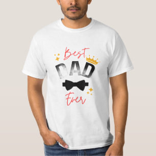 Bester Vater Aller Zeiten Krone und Fliege Vaterta T-Shirt