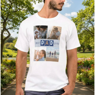 Bester Vater Aller Zeiten Lustige Typografie 4 Fot T-Shirt