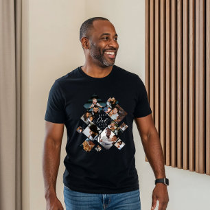 Bester Vater Aller Zeiten Moderne Fotocollage Pers Tri-Blend Shirt