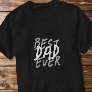 Bester Vater Aller Zeiten Modernes Weiß und Grau G T-Shirt