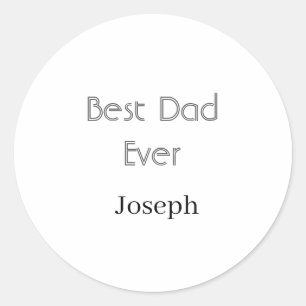 Bester Vater aller Zeiten Name einfach minimaler V Runder Aufkleber
