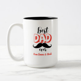 Bester Vater Aller Zeiten Personalisiertes Vaterta Zweifarbige Tasse