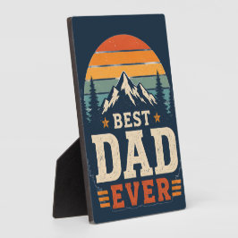 Bester Vater Aller Zeiten Retro Bergschild Fotoplatte