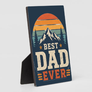 Bester Vater Aller Zeiten Retro Bergschild Fotoplatte