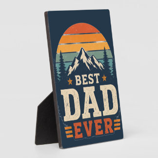 Bester Vater Aller Zeiten Retro Bergschild Fotoplatte