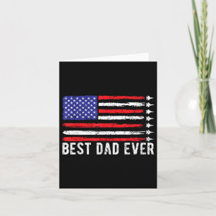 Bester Vater Aller Zeiten USA-Flagge Veterans Day  Karte
