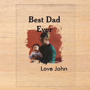 Bester Vater aller Zeiten Vater Papa Geschenk Foto Acryleinladungen
