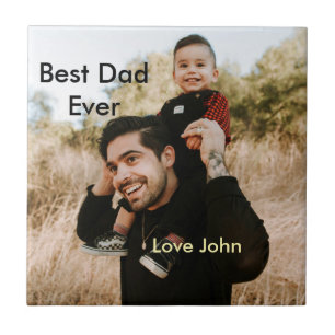 Bester Vater aller Zeiten Vater Papa Geschenk Foto Fliese