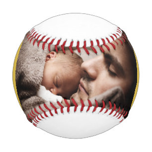 Bester Vater Aller Zeiten Vater Und Baby Foto Gold Baseball
