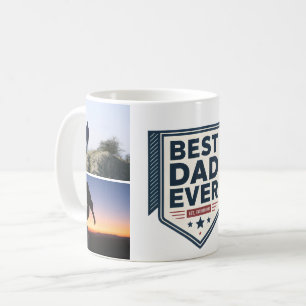 Bester Vater aller Zeiten Vaterfoto-Collage-Design Kaffeetasse