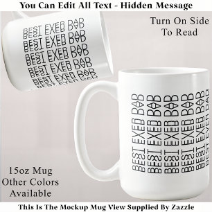 Bester Vater aller Zeiten Versteckte Nachricht 158 Kaffeetasse