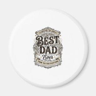 Bester Vater Aller Zeiten Vintage Gravur T-Shirt D Magnet