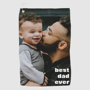 Bester Vater Aller Zeiten Vollbild Foto Personaliz Golfhandtuch