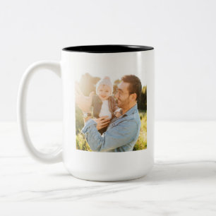 Bester Vater Aller Zeiten Vollbild-Fototasse Zweifarbige Tasse