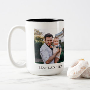 Bester Vater Aller Zeiten Vollbild Personalisierte Zweifarbige Tasse
