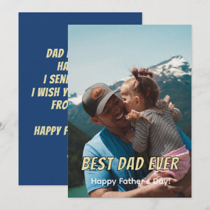 Bester Vater Aller Zeiten Vollfoto-Karte Minimalis