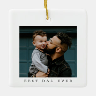 Bester Vater Aller Zeiten Vollfoto Personalisiert  Keramikornament