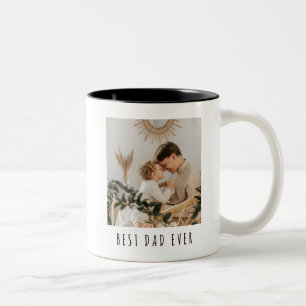 Bester Vater Aller Zeiten Vollfoto Personalisiert Zweifarbige Tasse