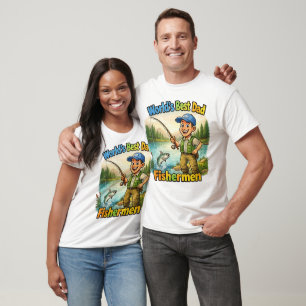 Bester Vater Angler am See Lustige Geschenkidee T-Shirt