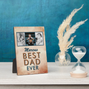 Bester Vater Aquarellbilder Vater 3 FotoCollage Fotoplatte