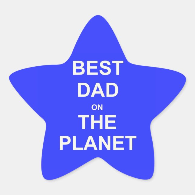 Bester VATER auf der Welt Stern-Aufkleber (Vorderseite)