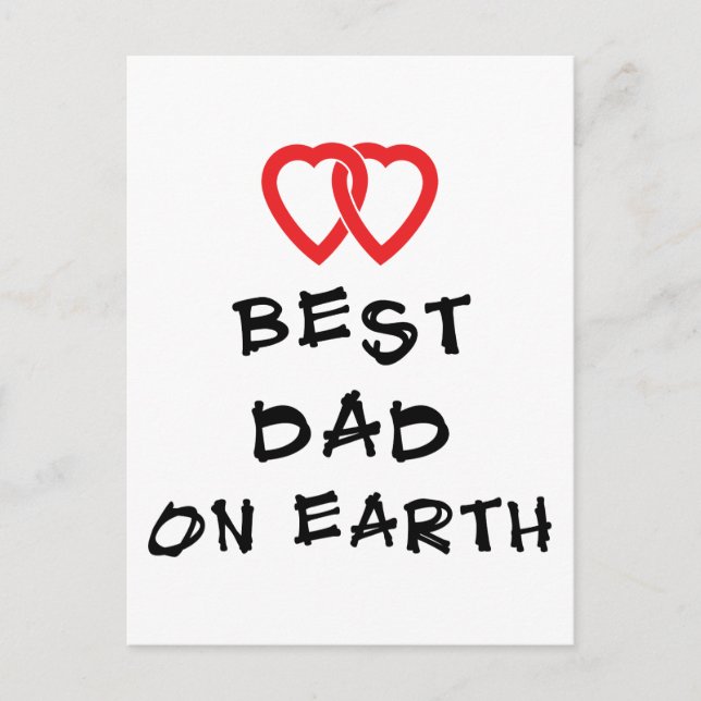 Bester Vater auf Erden-Geschenk Postkarte (Vorderseite)