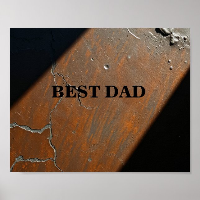 Bester Vater auf Holzhintergrund Poster (Vorne)