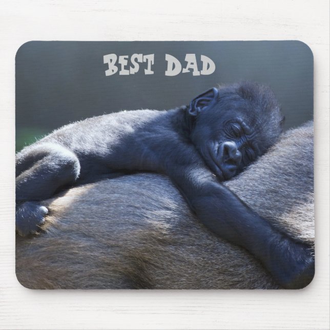 Bester Vater, Babyaffe, der Vatiaffen umarmt Mousepad (Vorne)