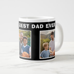 Bester Vater Basketball Ball 3 Foto Collage Vater Jumbo-Tasse