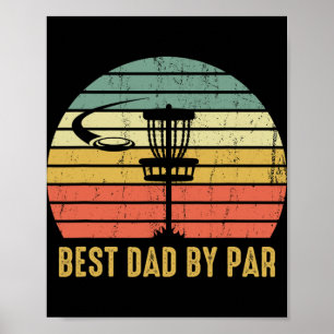 Bester Vater bei Par Disc Golf Lustiger Vatertag Poster