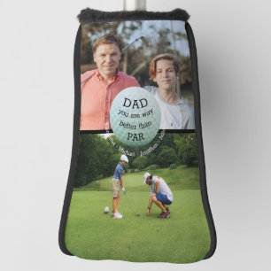 Bester Vater besser als Par Foto-Collage-Putter Golf Headcover