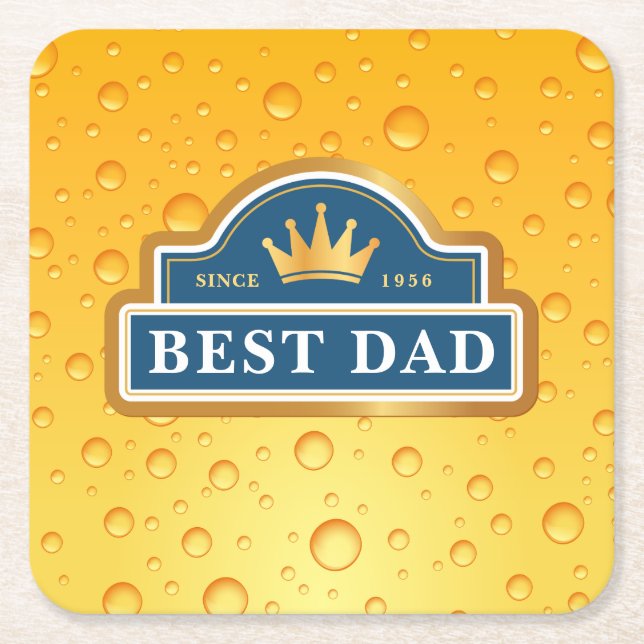 Bester Vater Biermatte Rechteckiger Pappuntersetzer (Vorderseite)