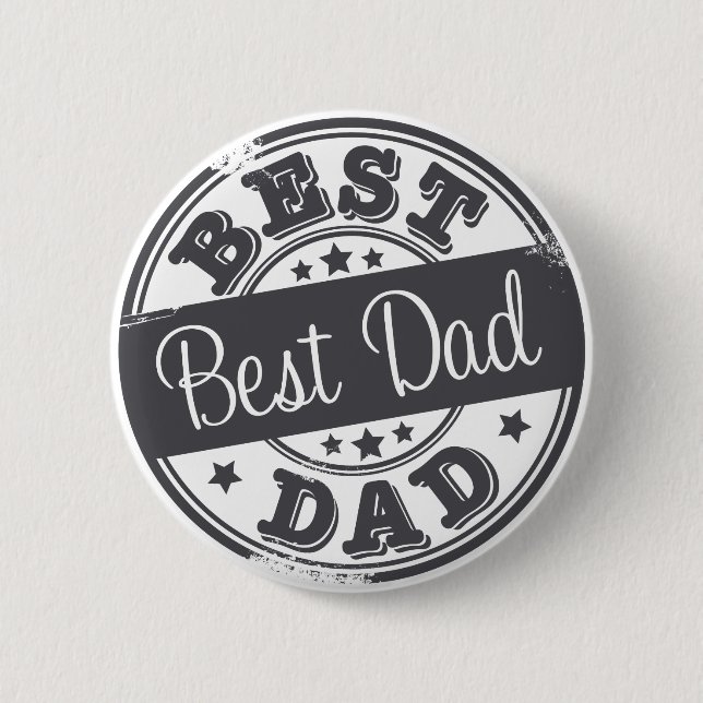 Bester Vater - Briefmarke aus Kautschuk - Button (Vorderseite)